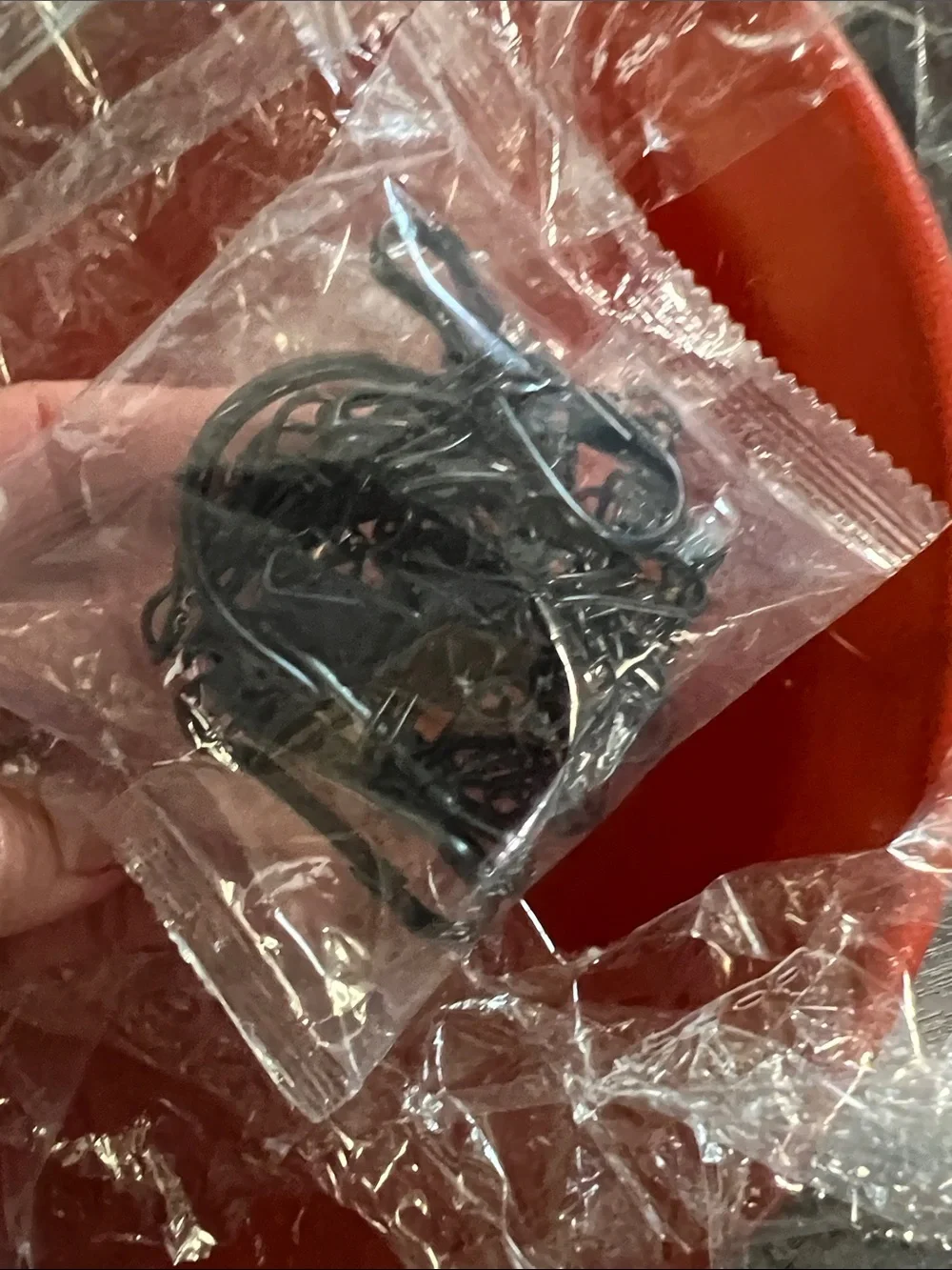 Hanging Terracotta look bird bath or FEEDER plastic bowl with black chains